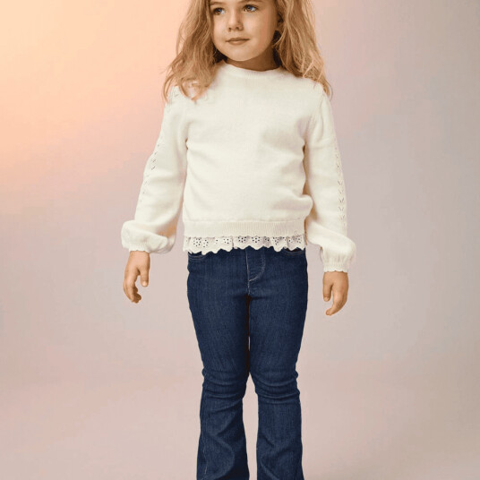 Kids Only Kmgrain flared jeans til småbarn Dark Blue Denim (116) 116