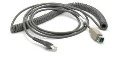ZEBRA CABLE - SHIELDED USB: POWER PLUS CONNECTOR 15FT. 4.6M COILED 12V