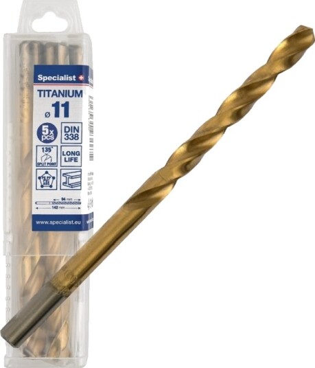 Spesialist+ Titan Metallbor 11 Mm 5 Stk
