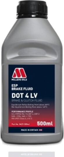 Bremsevæske MILLERS ESP DOT4 LV 500ML Bremsevæske MILLERS ESP DOT4 LV 500ML