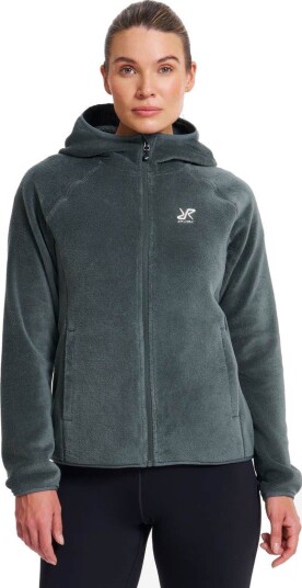 RevolutionRace Dame > Overdeler > Fleece & midlayers Fog Fluffy Hooded Fleece Dame Balsam Green Størrelse:M
