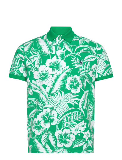 Polo Ralph Lauren Custom Slim Fit Tropical Mesh Polo Shirt Green M