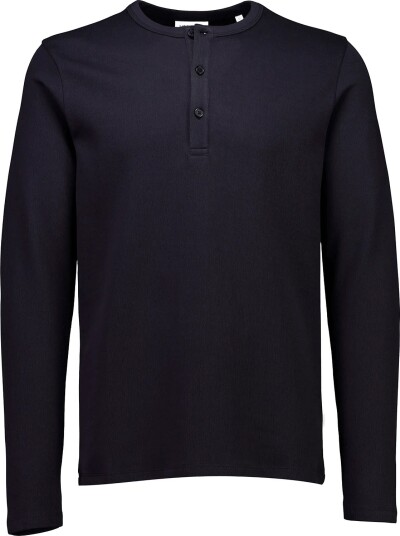 Lindbergh Basic Granddad Tee L/S Black XL