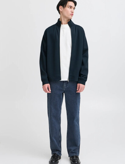 Casual Friday Cfsigurd 0096 Zipthrough Swea - Navy - M