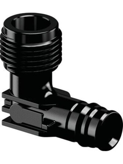 Uponor Q&E 90° Vinkeladapter med Nippel PPSU Svart 16 mm x 12