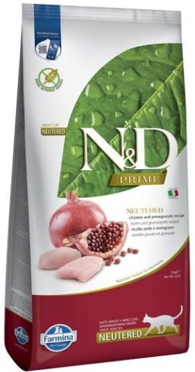 Farmina N&D Prime Cat Chicken & Pomegranate Neutered 10 kg