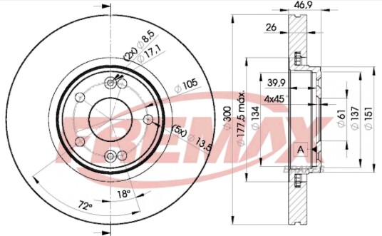 Bremseskive FREMAX BD-2235