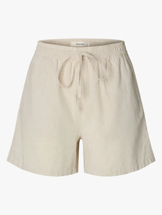 Selected Femme Luisa Linnie Linen Blend Shorts Beige 34
