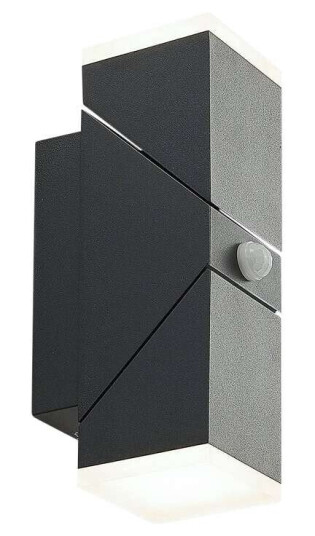 Lindby LED-utevegglampe Sally, 2 lyskilder, sensor