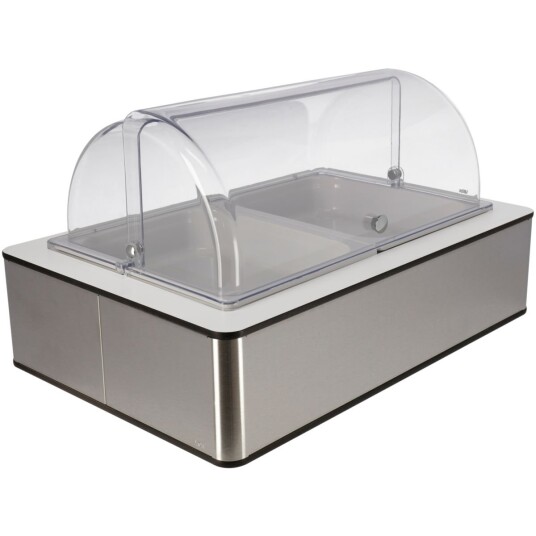 VEGA Buffetsystem komplett Fundale hvit 6,5 cm melamin hvit 2 x GN 1/2; Størrelse GN 1/1, 63x42.5x33.9 cm (LxBxH); Hvit/Transparent; Rektangulær
