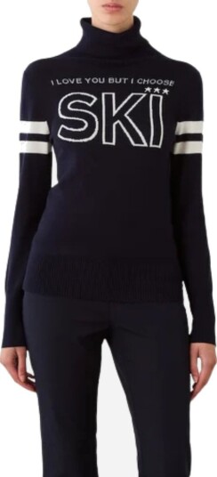 We Norwegians Bibi fitted turtle neck sweater XS blå dame