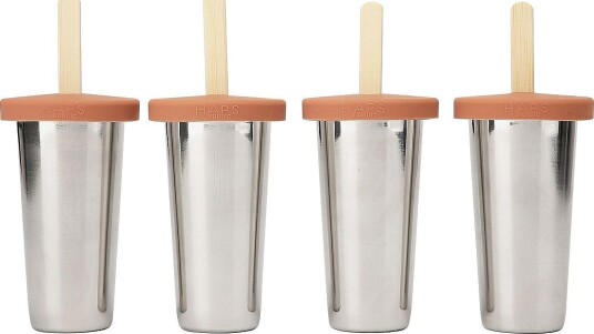 Haps Nordic Ice Lolly Makers 4 Pack   Silver   100 ml