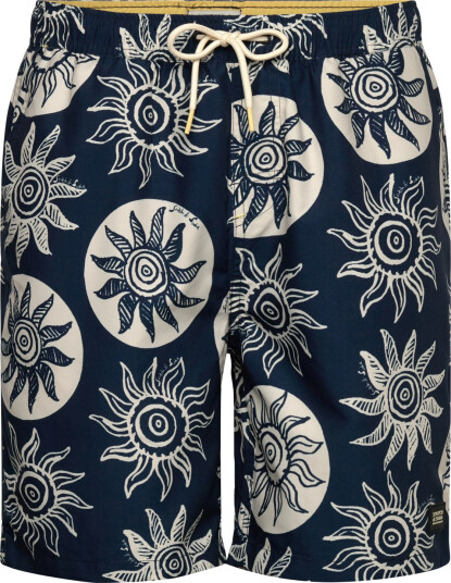 Scotch & Soda Printed Longlength Swim Shorts Navy M
