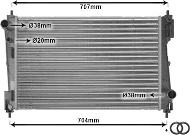 VAN WEZEL 17012311 Radiator motorkjøling