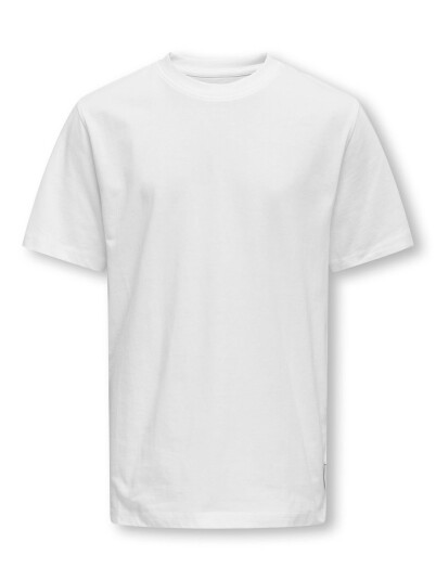 Only Sons Jr Max Life Short Sleeve Stitch Tee Junior Hvit 170/176