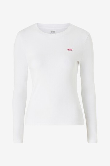 Levi's - Topp Essential HM LS Tee White + - Natur