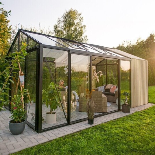 Drivhus med Accoya designdetaljer | Aluminium Spesiell Edition drivhus