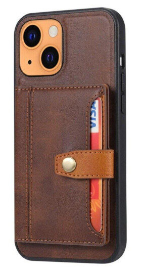 INCOVER iPhone 13 Hybrid Bakdeksel Med Kortholder - Brun