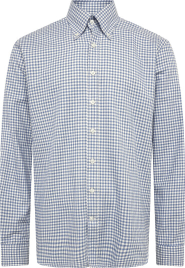 Oscar Jacobson Reg Fit Bd Checked Shirt Blue 41