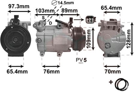 AC-kompressor VAN WEZEL 1800K391
