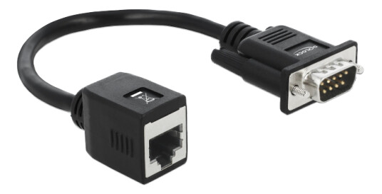 DELOCK Serial RS-232/422/485 Adapter DB9 male to RJ45 jack
