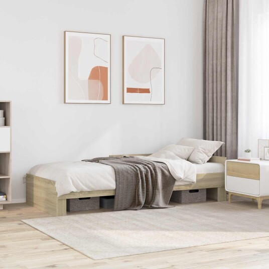  Sengestamme med hodegatt Sonoma eik 80 x 200 cm Konstruert tre