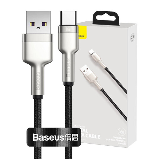 Baseus USB cable for USB-C  Cafule 66W 0.25m (black)