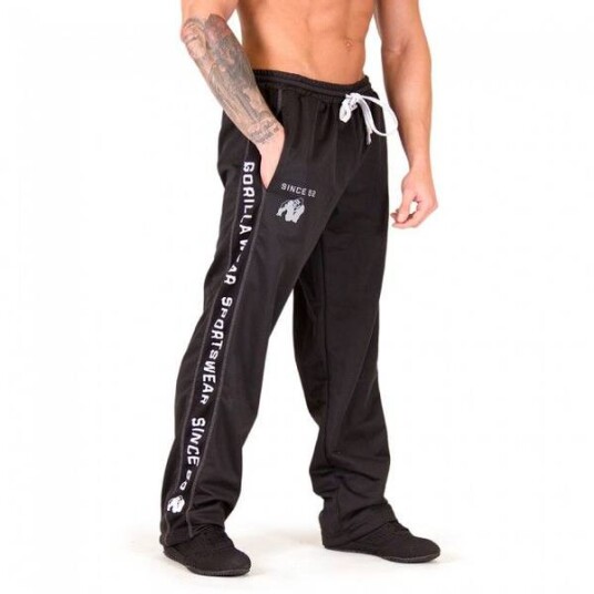 Gorilla Wear Functional Mesh Pants, sort/hvit treningsbukse Gorilla Wear Functional Mesh Pants, sort/hvit treningsbukse