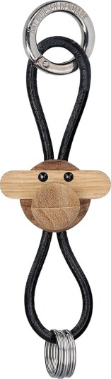 Kay Bojesen Nøkkelring Ape Sølv & Teak 3 cm