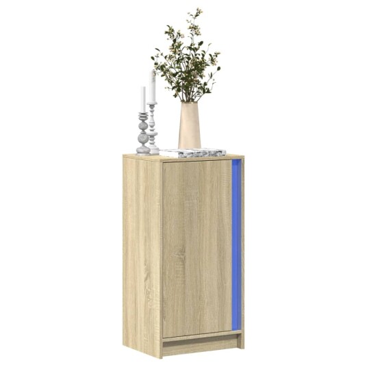 Skjenk med LED sonoma eik 42,5x34x85 cm konstruert tre 8721102967054