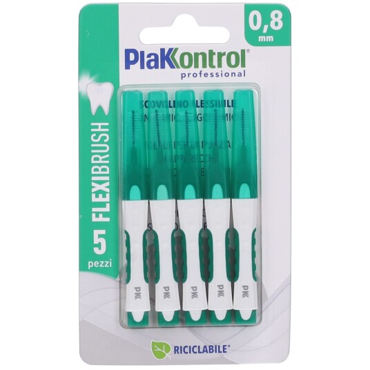 Spaltebørster 5 stk. PLAKKONTROL FlexiBrush 0,8 mm