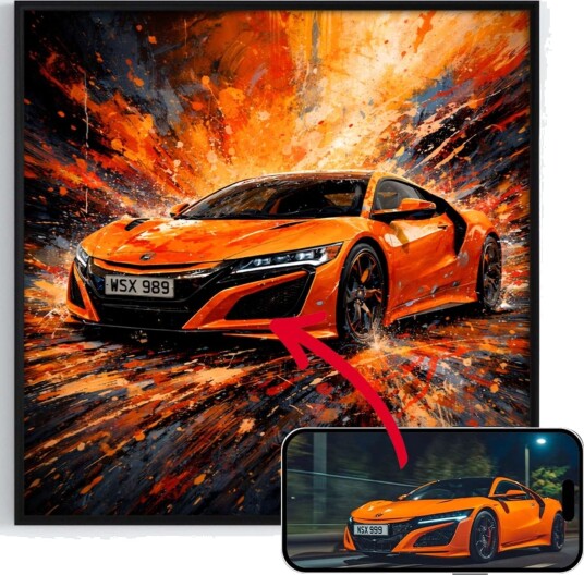 Personalisert Plakat Kvadratisk Automotiv Oljemaleri AI Plakat Personalisert Plakat Kvadratisk Automotiv Oljemaleri AI Plakat