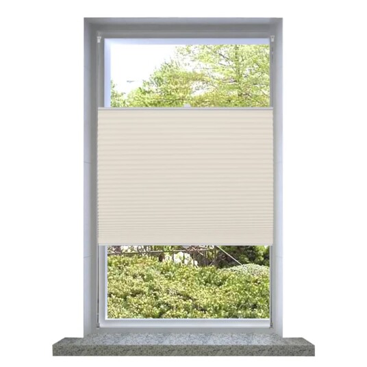 vidaXL Plissegardiner 70 x 100 cm Krem