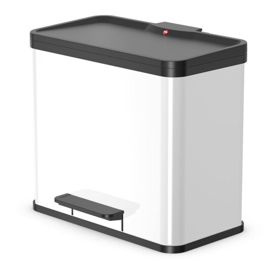 Hailo Pedalbøtte Oko Duo Plus størrelse L 17 L+9 L hvit 0630-230