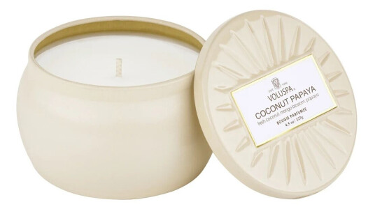 Voluspa Vermeil Mini Tin duftlys 25 timer Coconut Papaya
