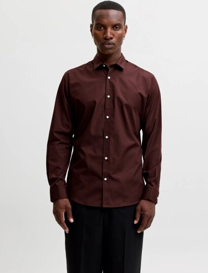Jack & Jones Jjejoe Shirt Ls Plain Noos Brown XL