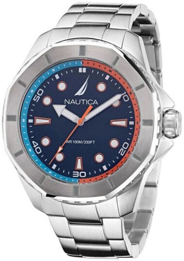 Nautica Herreklokke NAPKMS302 Koh May Bay Blå/Stål Ø46 mm