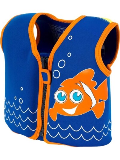 Konfidence svømmevest blå med klovnefisk 6-7 år Konfidence svømmevest blå med klovnefisk 6-7 år