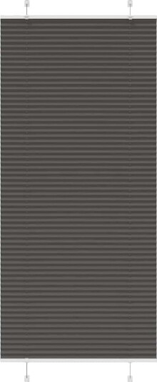plisségardin sort 85x200 cm Stoff Bredde 84,4 Polyester