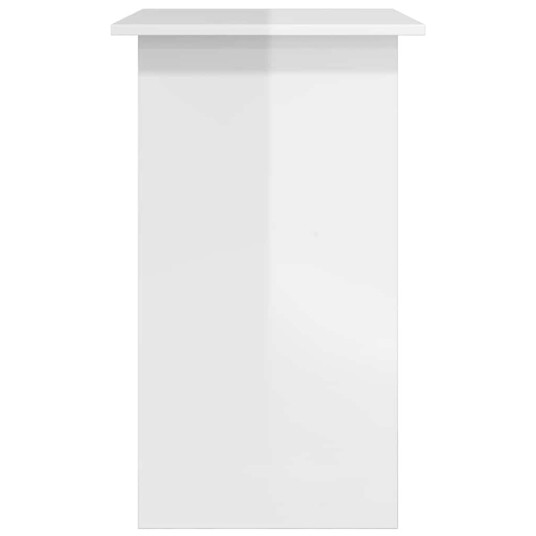 vidaXL Skrivebord høyglans hvit 80x45x74 cm sponplate