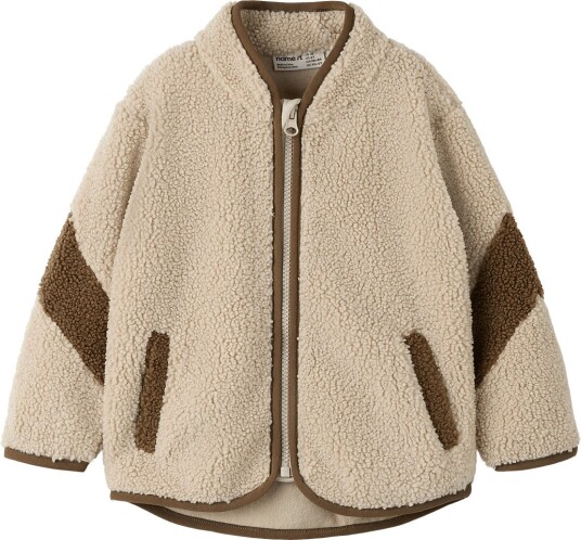 Name It Nmmorias Nerg Teddy Jacket ISLAND FOSSIL 92
