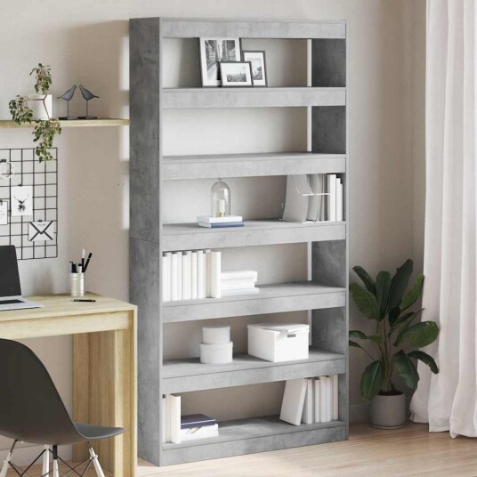 Bokhylle Grå Konstruert tre 100 x 30 x 198 cm Bokhylle