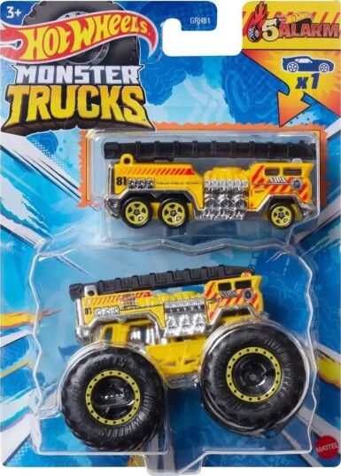 Hot Wheels Monster Truck 5 Alarm Lekebil 1:64 2 pk Hot Wheels Monster Truck 5 Alarm Lekebil 1:64 2 pk