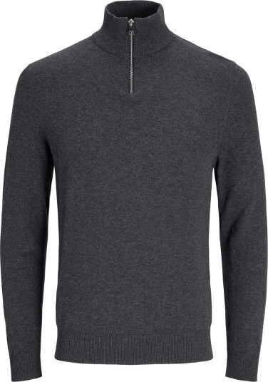 Jack & Jones Jjeemil Knit Half Zip Noos Grey XS