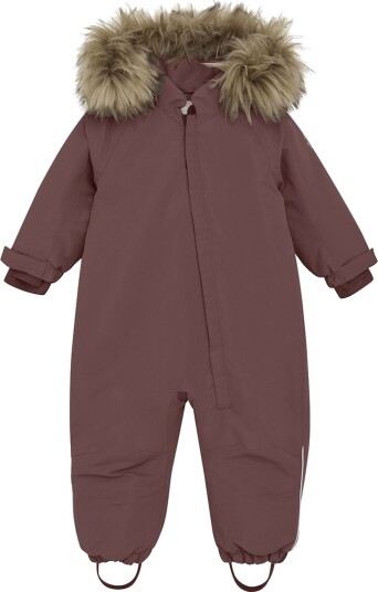 En Fant Rose Taupe Baby Flydress W. Fake Pels 80 En Fant Rose Taupe Baby Flydress W. Fake Pels 80