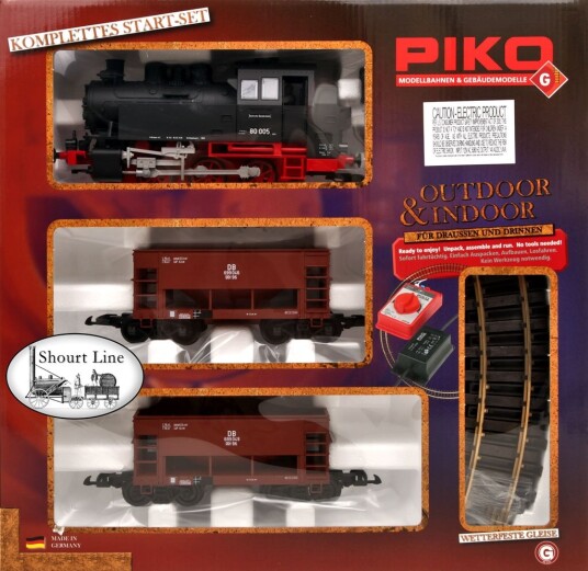 PIKO Tog G-startsett - BR80 m. godsvogner PIKO Tog G-startsett - BR80 m. godsvogner