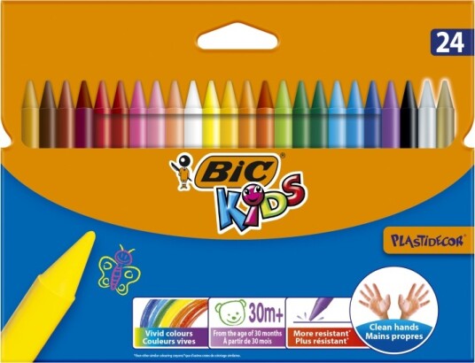 BIC Kids Plastidecor Fargestifter 24-set