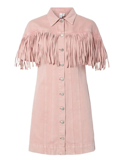 YAS Yassun 2/4 Denim Dress Fest Pink 36
