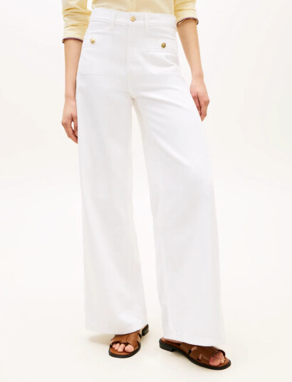 Tommy Hilfiger Dnm Clr 70S Wide Leg Hw White 27 x 32 Tommy Hilfiger Dnm Clr 70S Wide Leg Hw White 27 x 32