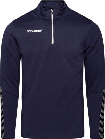 Hummel Treningsskjorte Authentic 1/2 Zip   Marine/hvit Barn størrelse 176 cm